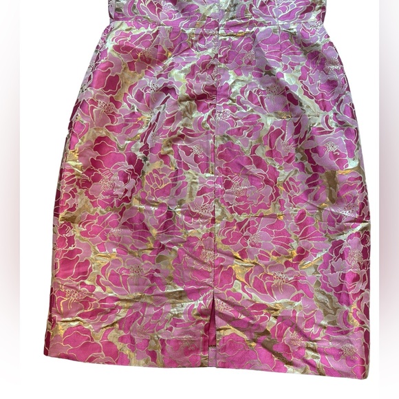 Lilly Pulitzer Kiki Metallic Silk Cocktail Dress - Picture 6 of 9